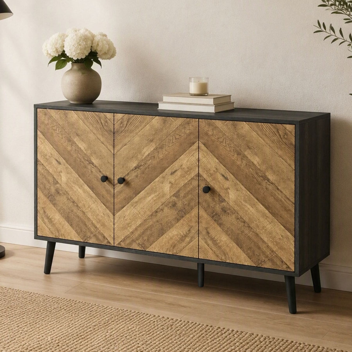Dallas Herringbone 3 Door Sideboard