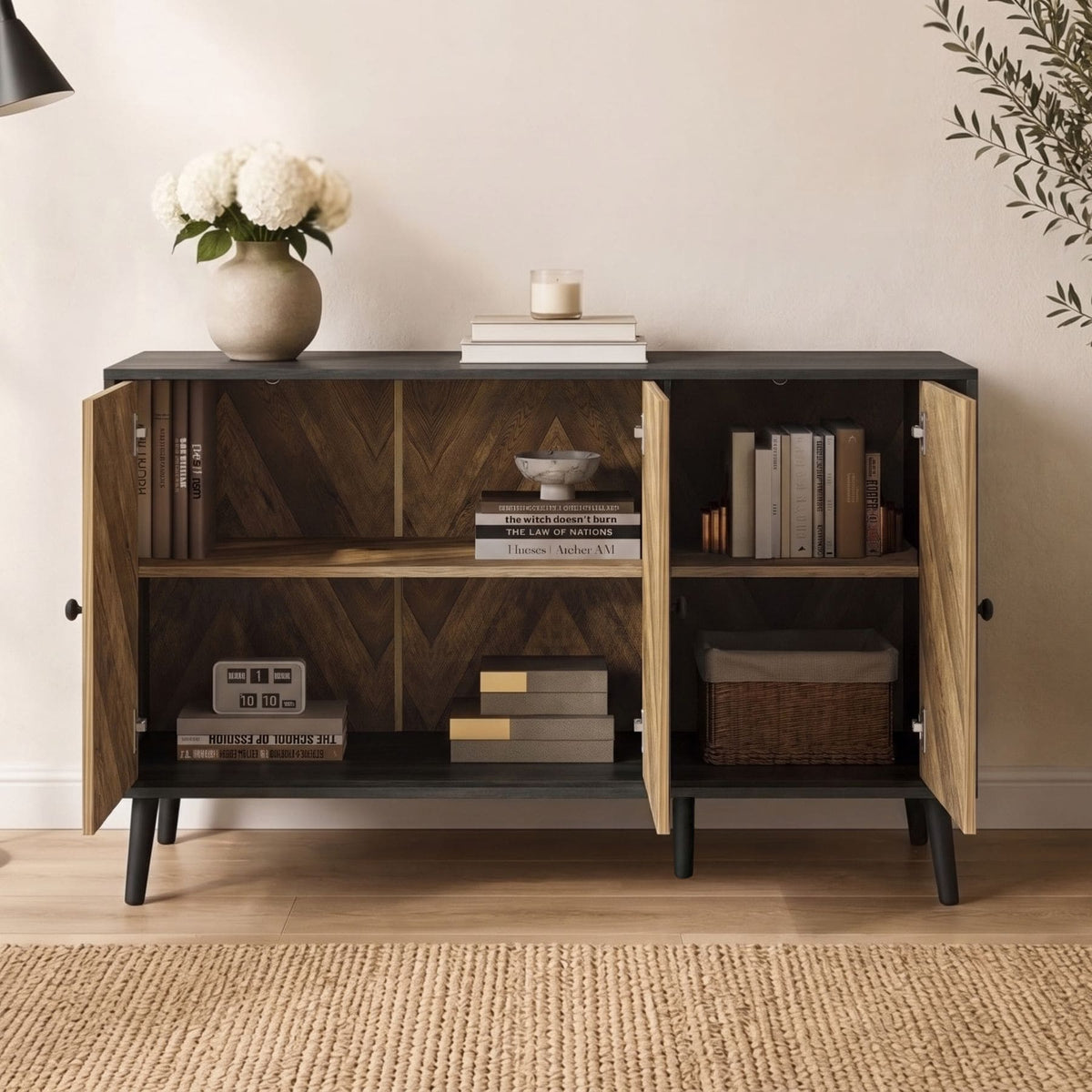 Dallas Herringbone 3 Door Sideboard