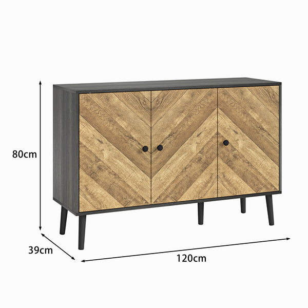 Dallas Herringbone 3 Door Sideboard