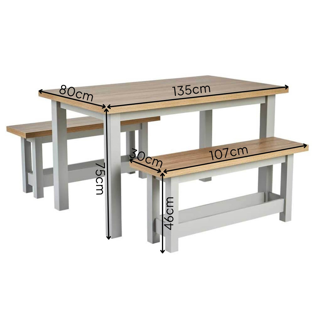 Avon Table and Bench Dining Set