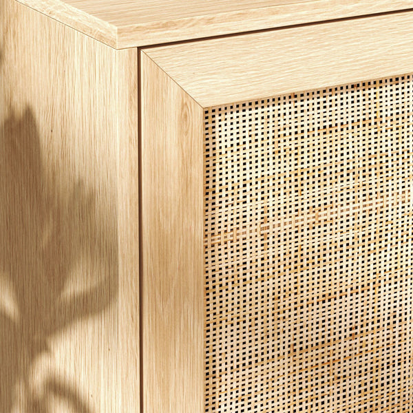 Astbury Wine Cabinet with Rattan Doors